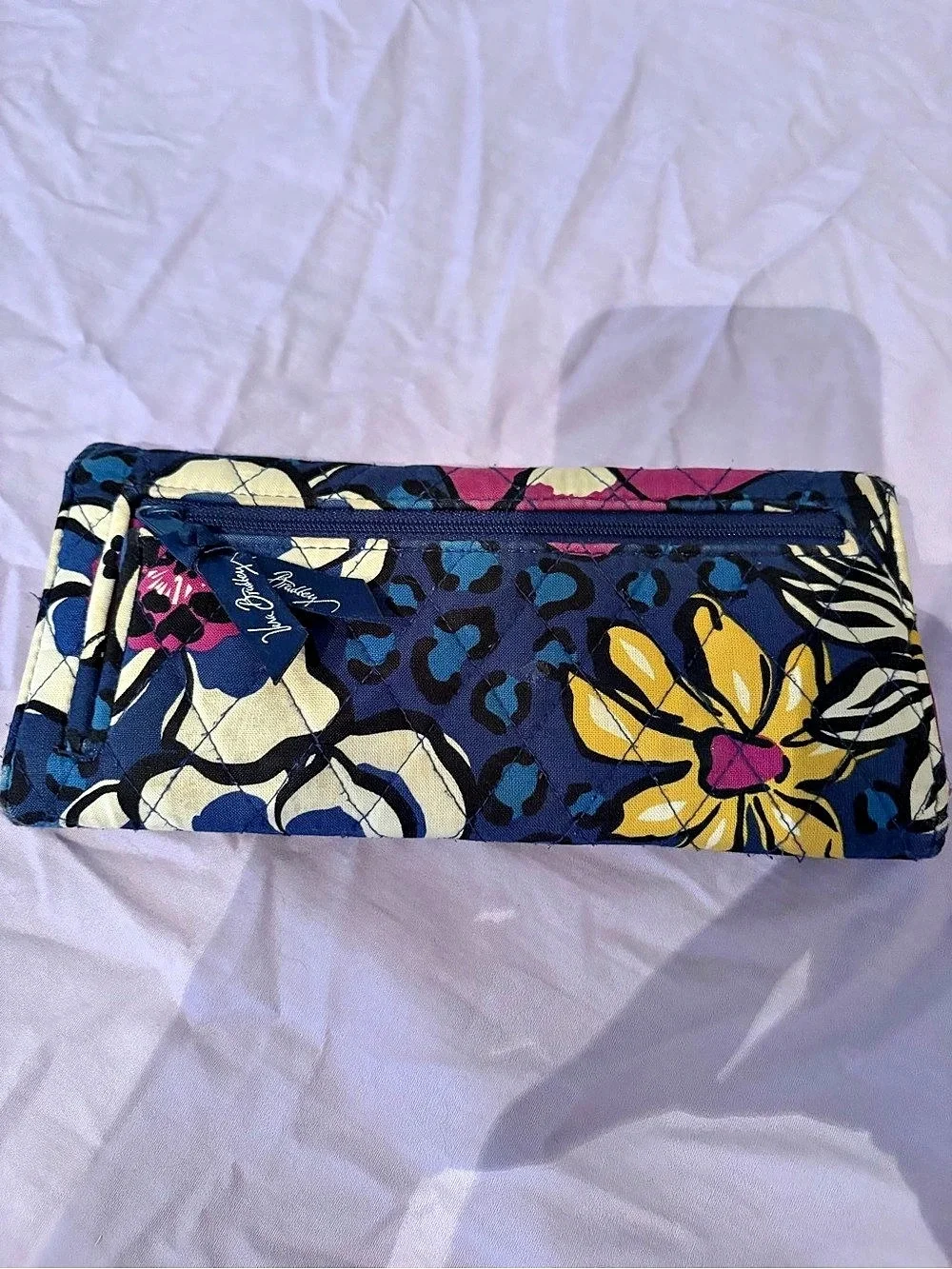 Vera Bradley Trifold Organizer Wallet in African Violet - Retired Pattern